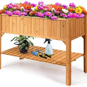 Raised Bed With Shelf